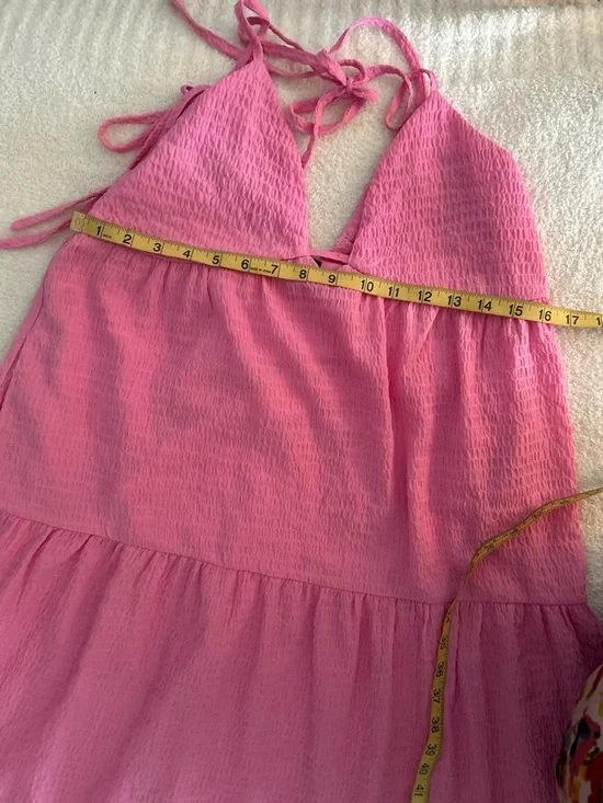 Lulu's Hot Pink Tiered Maxi Dress with Tie Straps - Picture 12 of 16